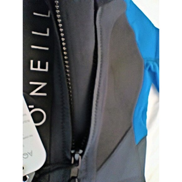 Kids Size US 6 O'Neill Black/Blue Rash Guard Nylon Spandex Zip Back - Picture 13 of 13